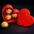 Kép 1/3 - Valentin napi szív formájú Ferrero tartó doboz + 4 db Ferrero Roche 50g