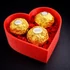 Kép 2/3 - Valentin napi szív formájú Ferrero tartó doboz + 4 db Ferrero Roche 50g