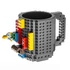 Kép 2/7 - LEGO kompatibilis bögre - szürke
