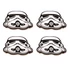 Kép 3/5 - Star Wars Stormtrooper poháralátét szett
