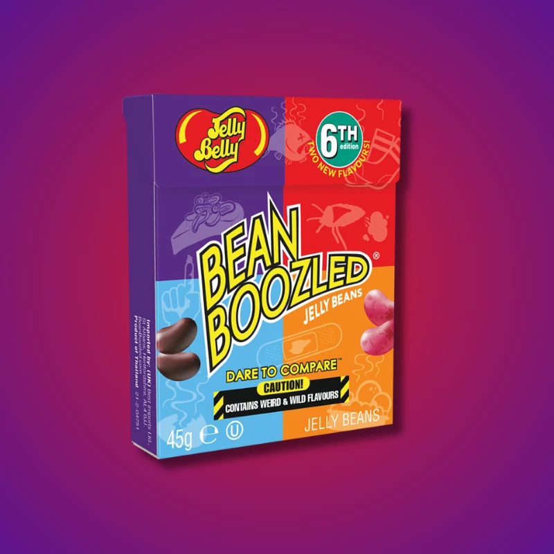 Jelly Belly Bean Boozled flip top box Mindenízű drazsé 6. széria 45g
