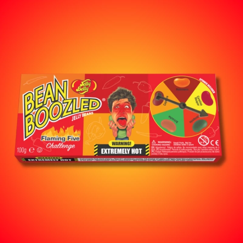 Jelly Belly Bean Boozled Lángoló Ötös pörgetővel 100g 