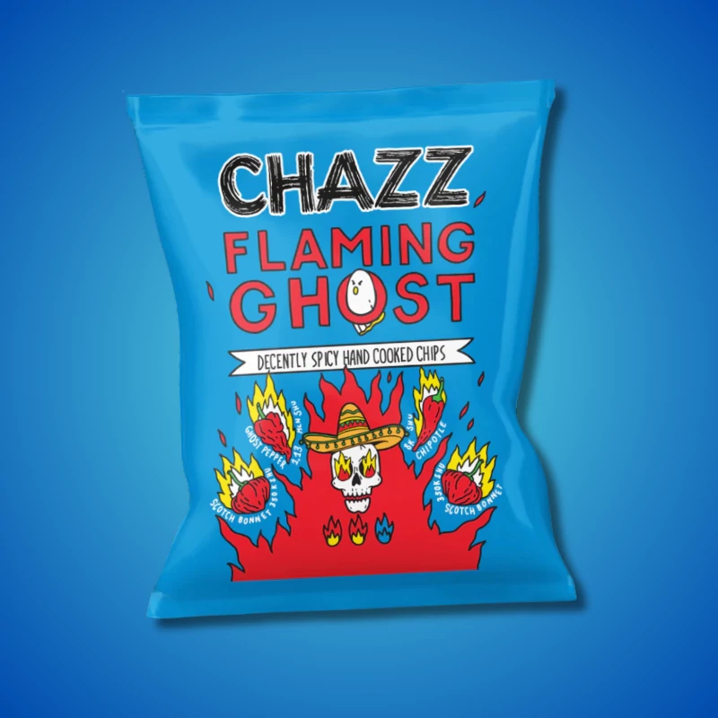 Chazz Flaming Ghost burgonyachips 50g