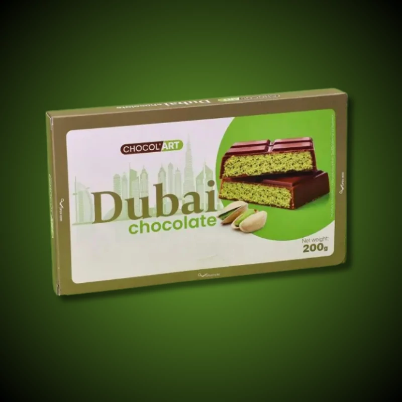ChocolArt Dubai pisztáciás csokoládé Kadayif tésztával 200g