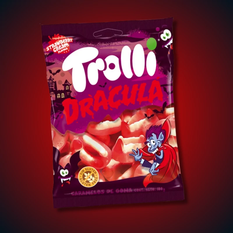 Trolli Drakula vámpírfog epres gumicukor 100g