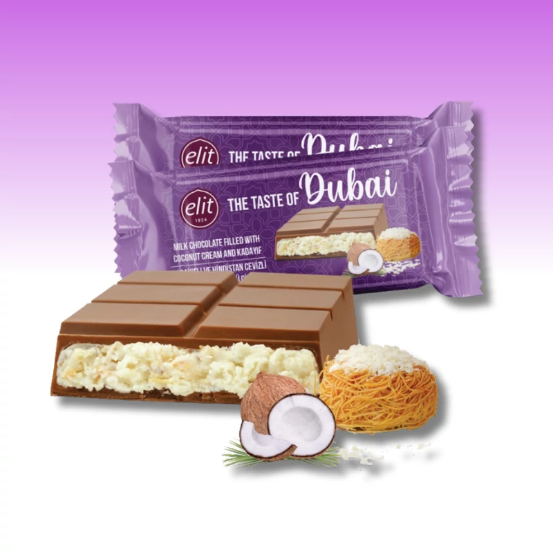 Elit Dubai csokoládé kókuszkrémmel 30g
