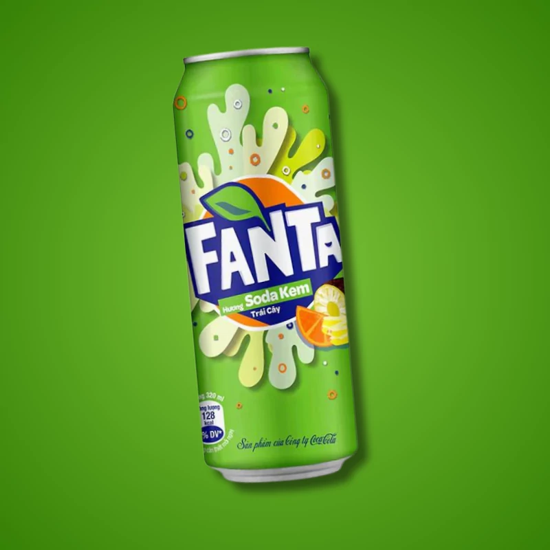 Fanta Fruity Soda Cream Vietnámi tejszínes Fanta trópusi ízben 320ml