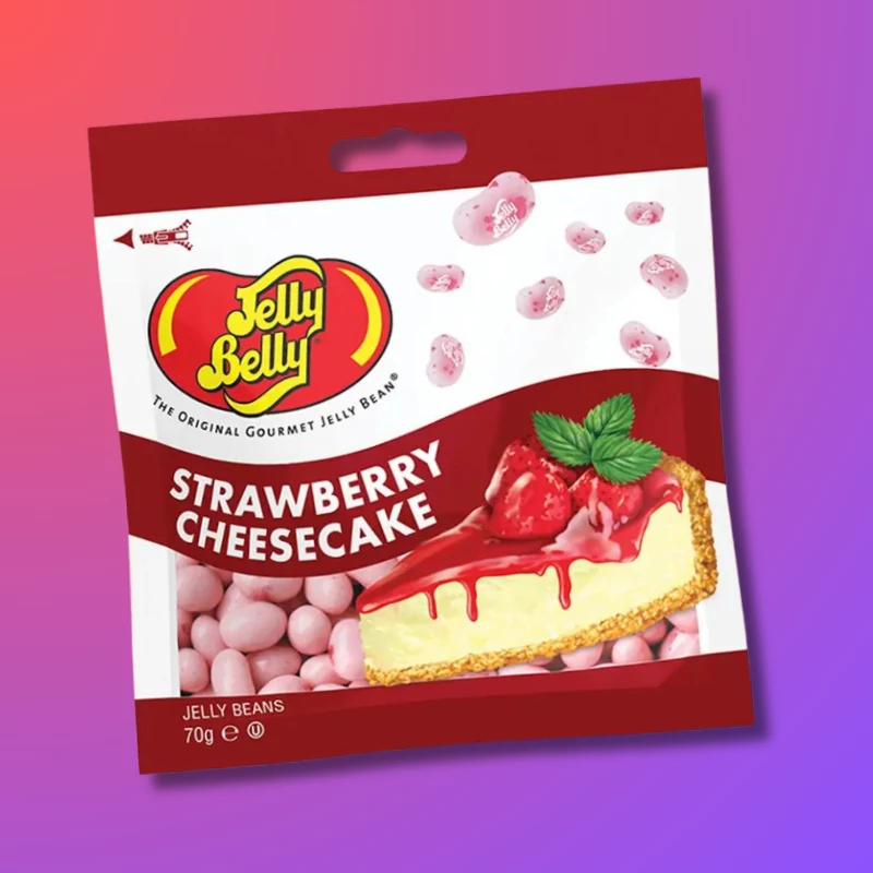 Jelly Belly Beans Strawberry Cheesecake epres sajttorta drazsé 70g