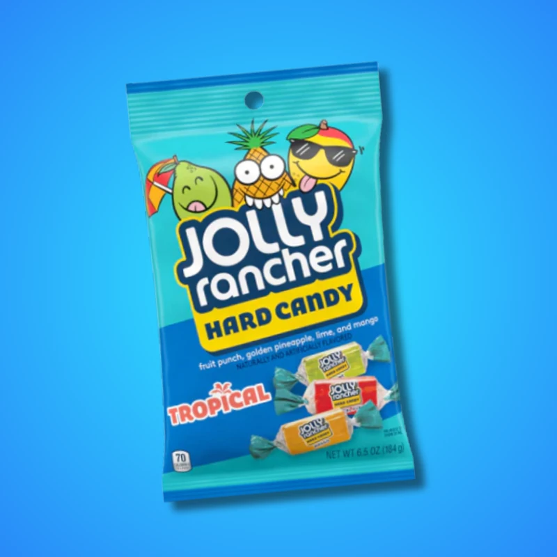 Jolly Rancher Trópusi gyümölcs ízű kemény cukorka 184g