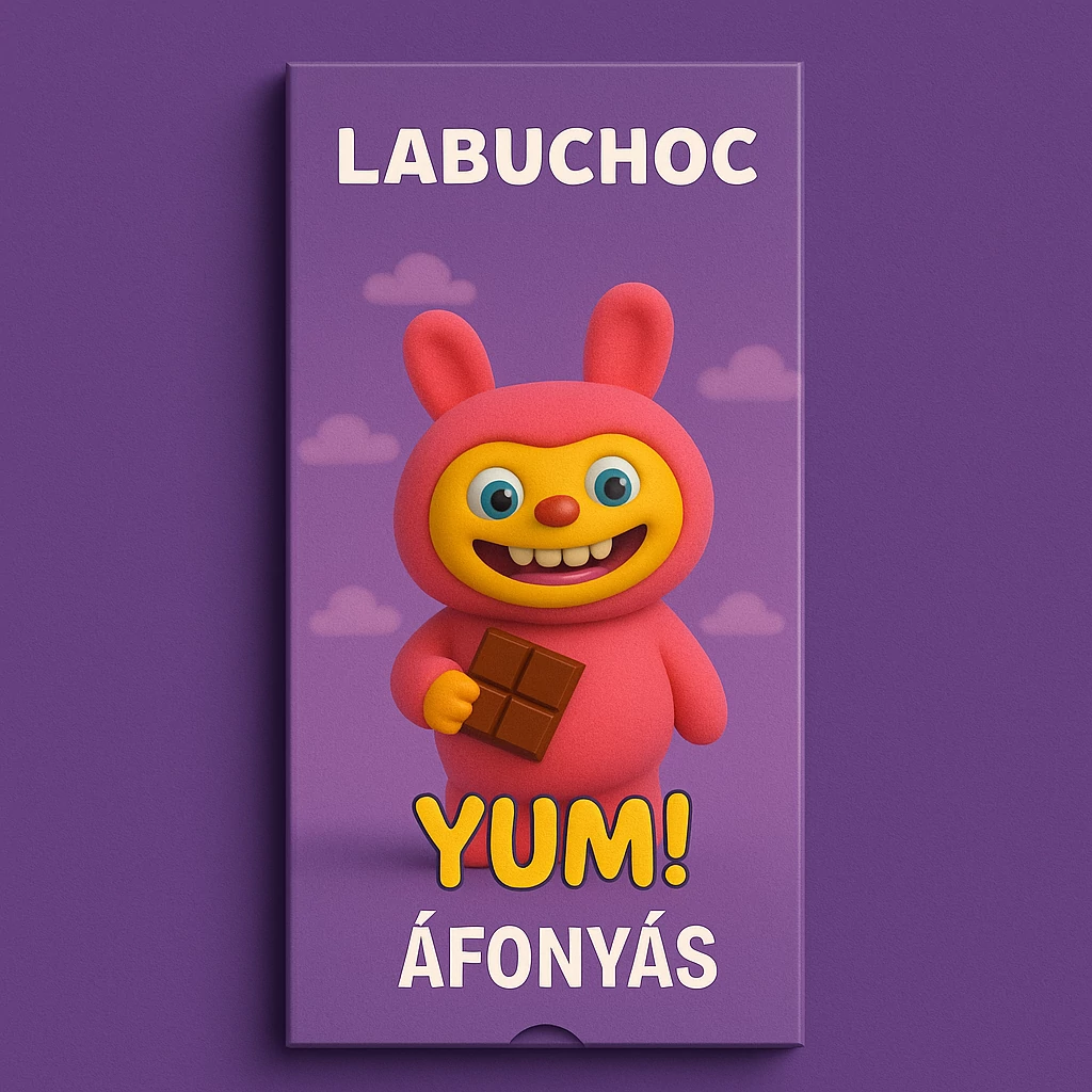 Labubu csokoládé Blueberry Creme áfonyakrémes csoki 75g 