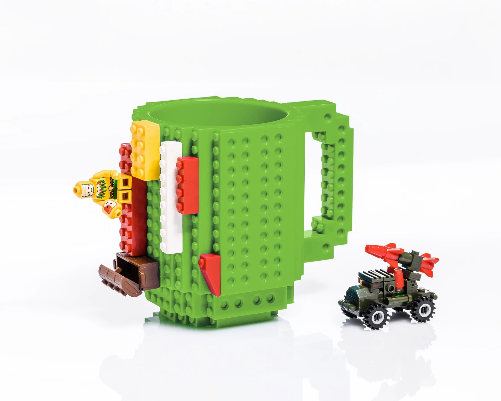 LEGO kompatibilis bögre - zöld