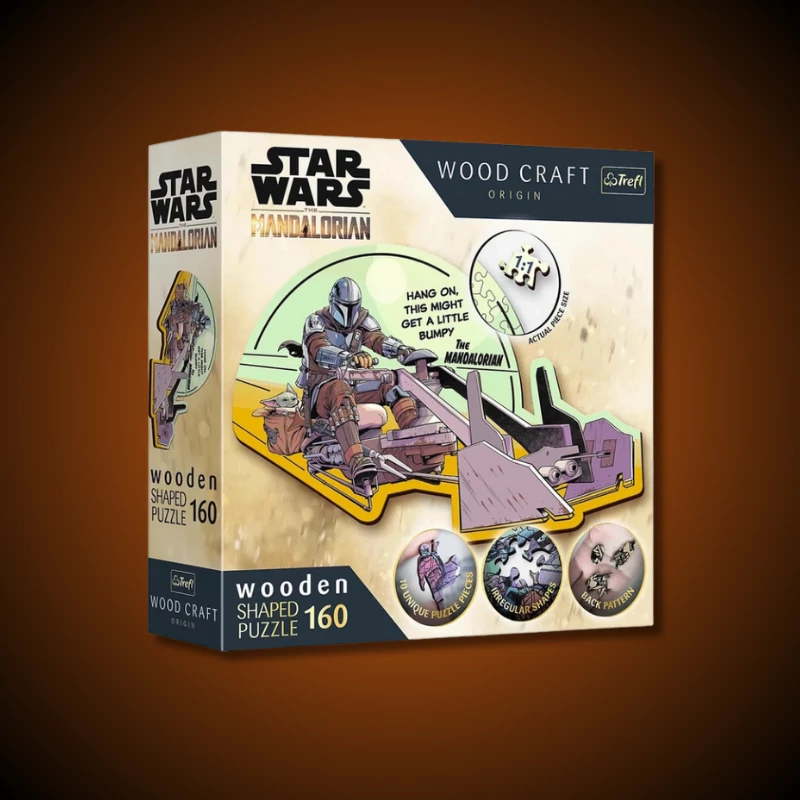 Star Wars Mandalorian jármű 3D fa puzzle 160db