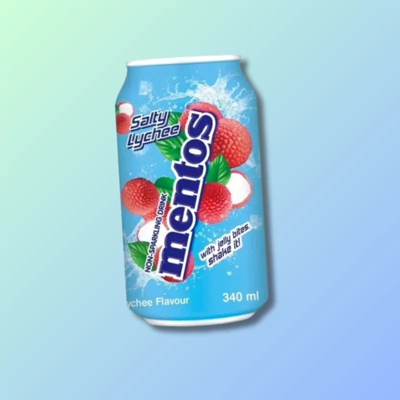 Mentos Salty Lychee licsi ízű üdítő zselédarabokkal 340ml