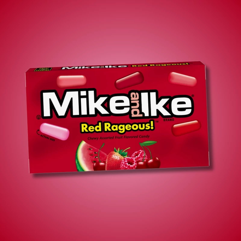 Mike and Ike Red Rageous piros gyümölcsös cukorkák 120g