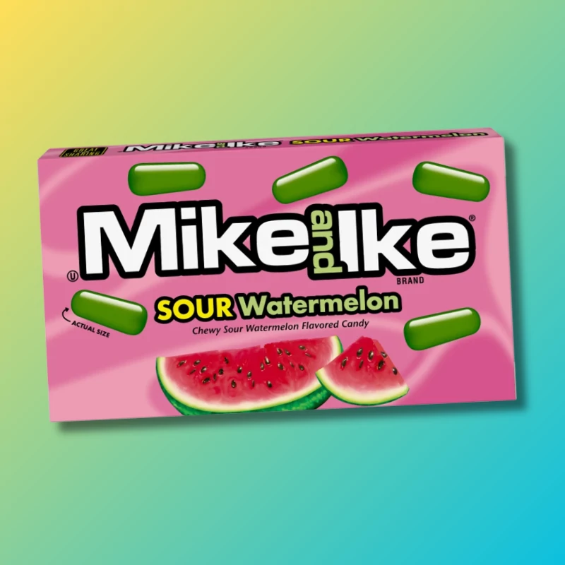 Mike and Ike Sour Watermelon savanyú görögdinnye ízű cukorkák 120g