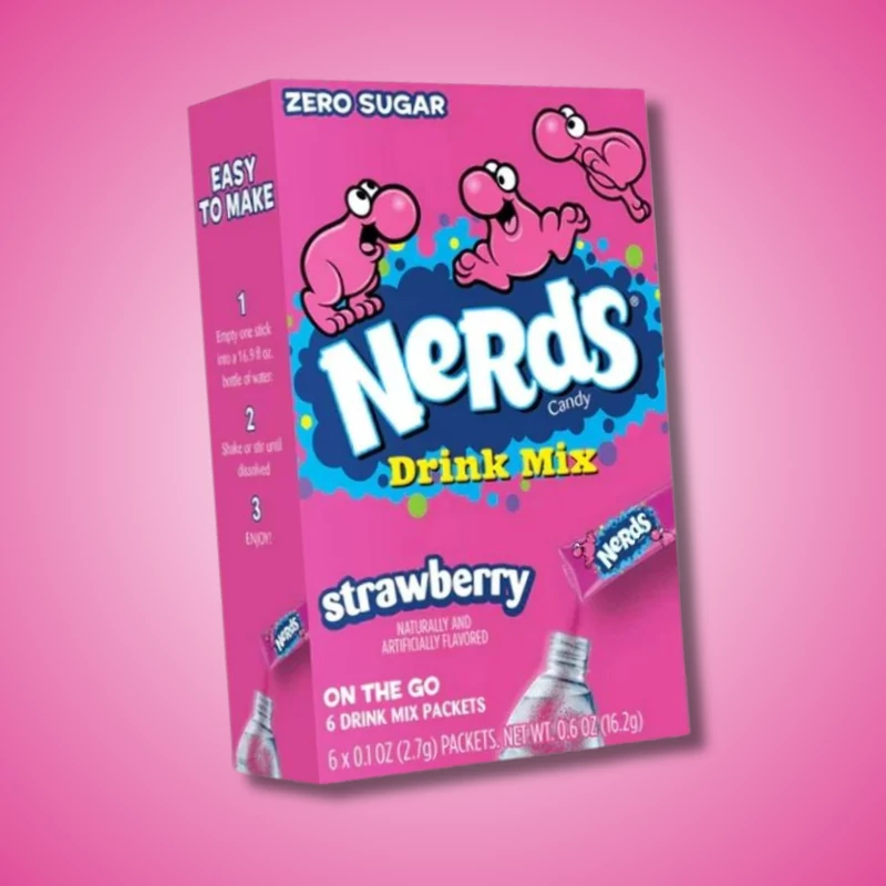 Nerds Drink Mix Strawberry eper ízű italpor családi kiszerelés 16,2 