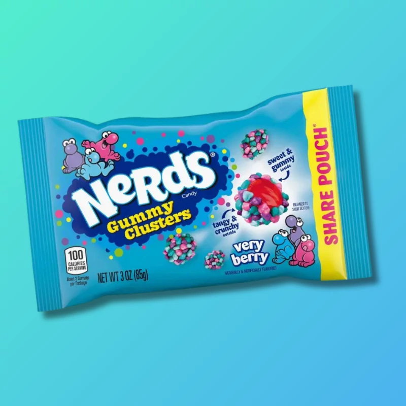 Wonka Nerds Gummy Clusters bogyós gyümölcs ízű rágós gumicukor 85g