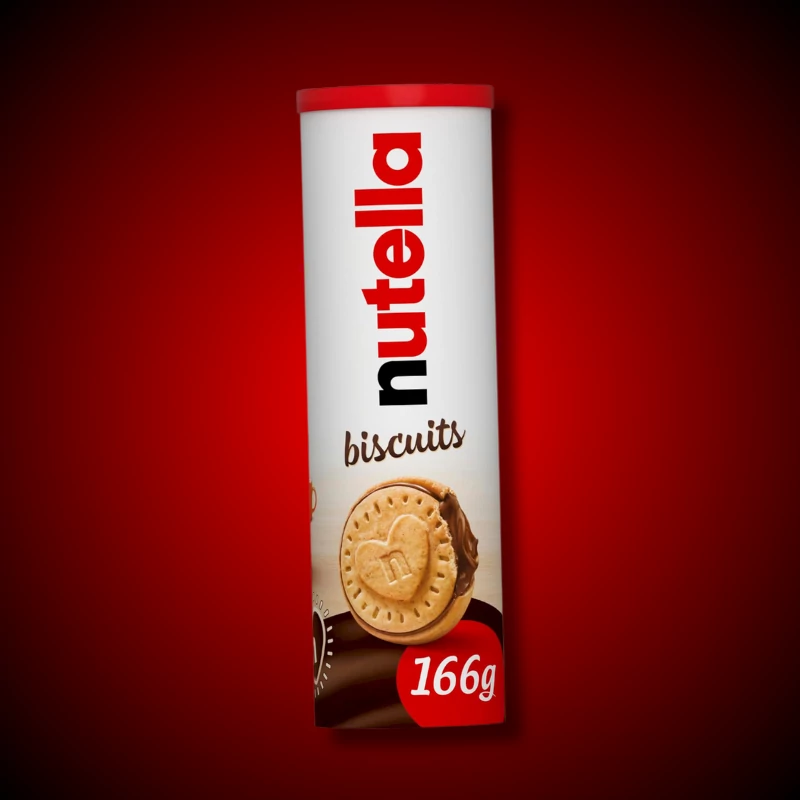 Nutella Biscuit keksz hengerben szív alakú tetővel 166g