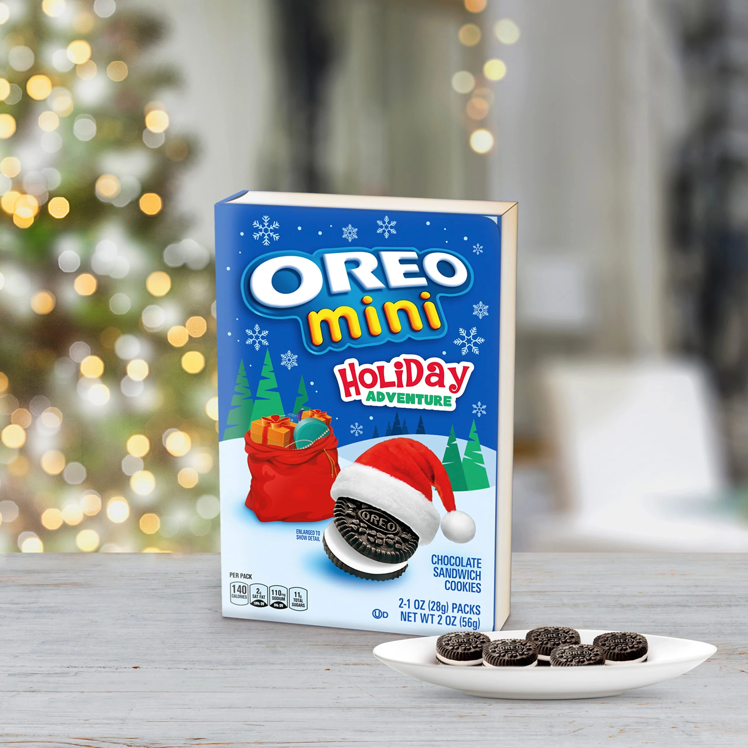 Oreo Mini Karácsonyi kaland limitált kiadású keksz díszdobozban 56g