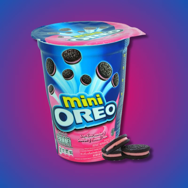 Oreo Mini Strawberry epres keksz pohárban 61g