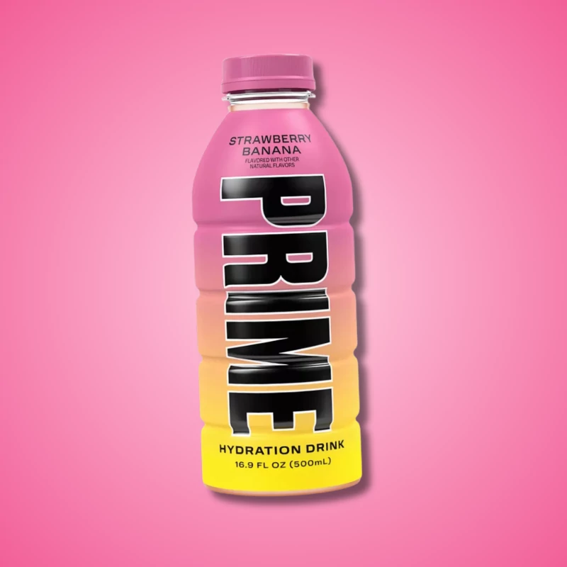 Prime Hydration Strawberry Banana eper és banán ízű USA sportital 500m