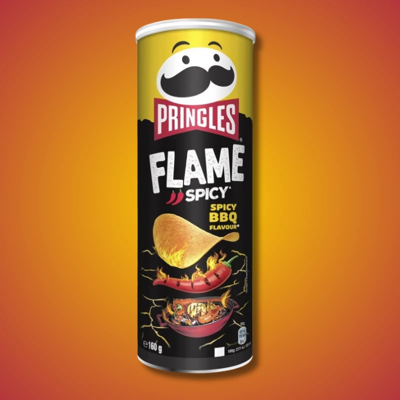 Pringles Chips Flame Fűszeres BBQ izű chips 160 g