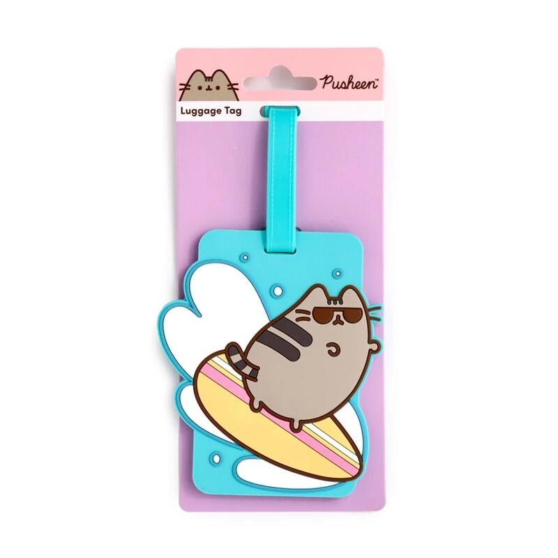 Pusheen bőrönd címke