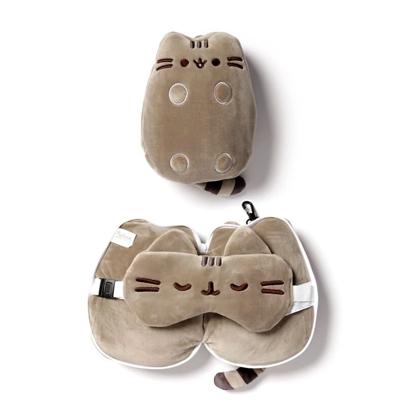 Összecsukható Pusheen macska utazó nyakpárna szemtakaróval