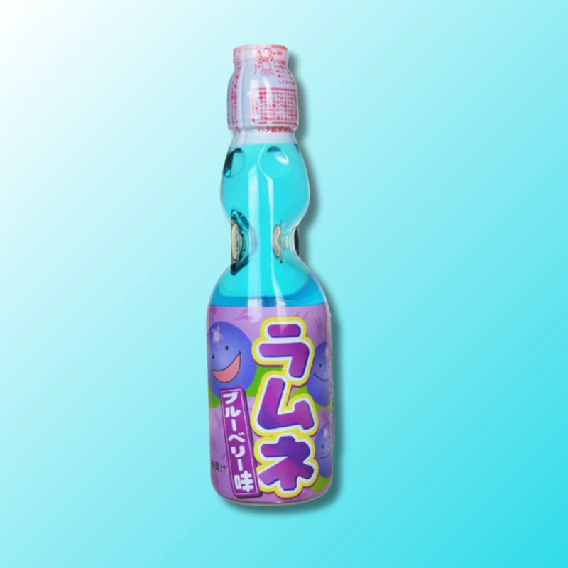 Hatakosen Ramune Áfonya ízű szénsavas japán üdítő 200ml