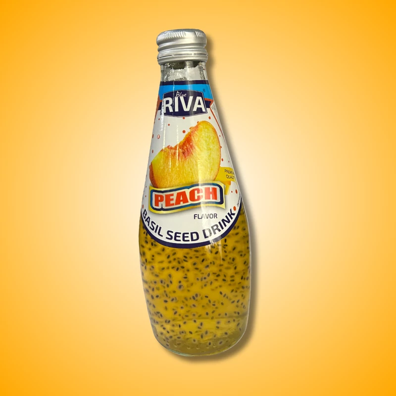Riva Peach barack ízű thai ital bazsalikommaggal 290ml