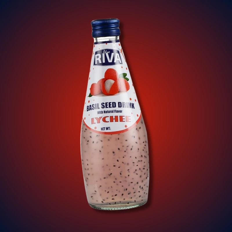 Riva Lychee Licsi ízű thai ital bazsalikommaggal 290ml
