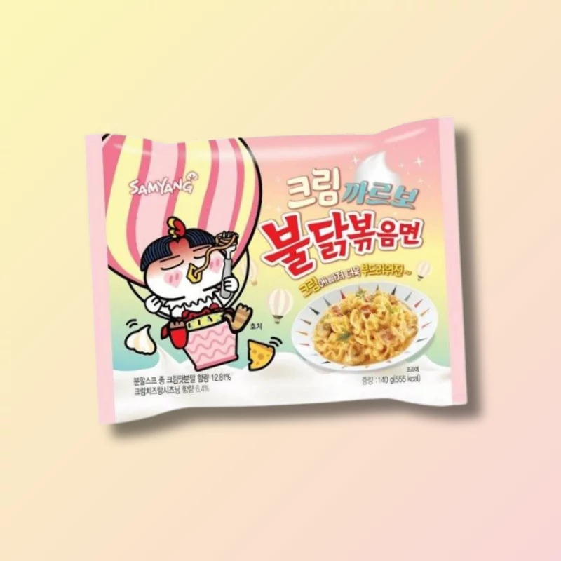 Samyang Buldak Cream Carbonara krémes carbonara ízű ramen 140g