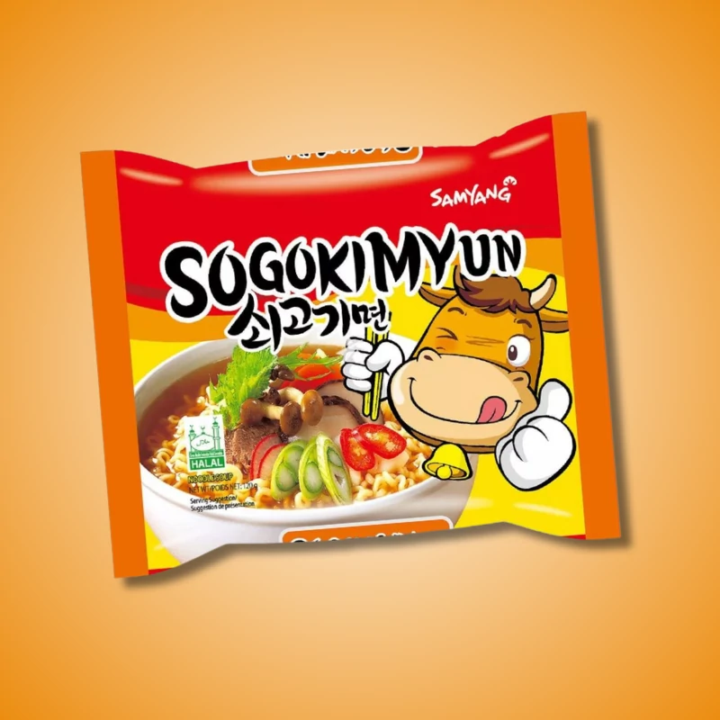 SamYang Sogokimyun marha ízű csípős ramen tészta 120g