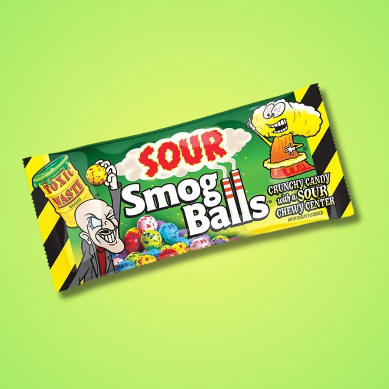 Toxic Waste Smog Balls savanyú cukorka 48g