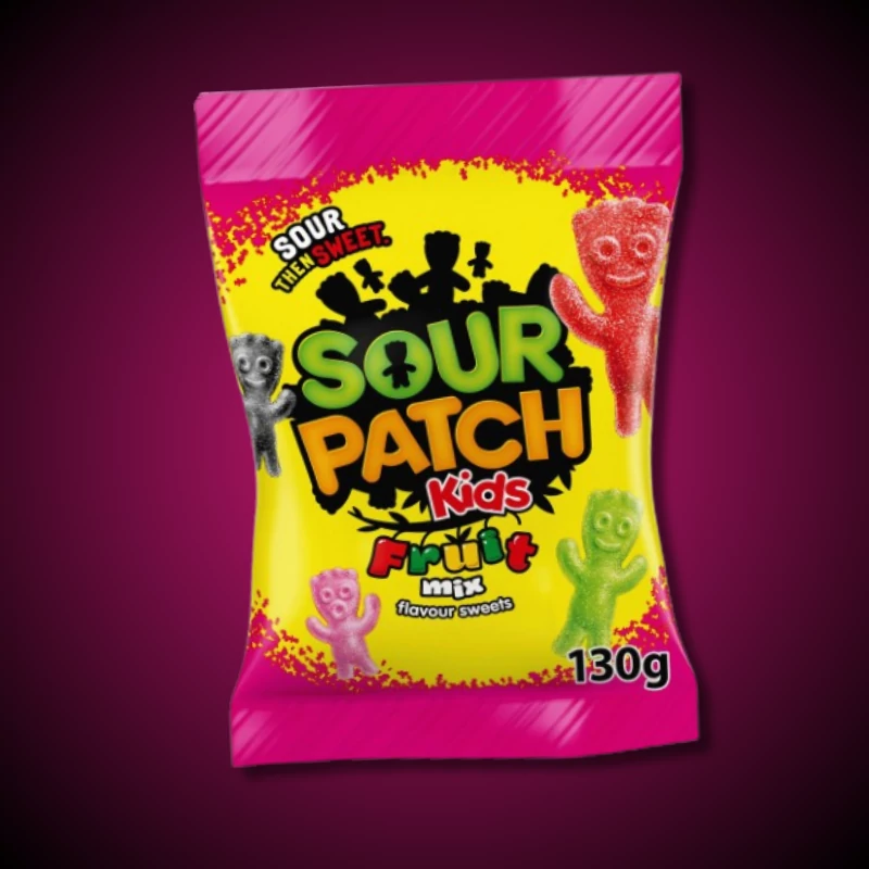 Sour Patch Kids Fruit Mix gyümölcsös savanyú gumicukor 130g
