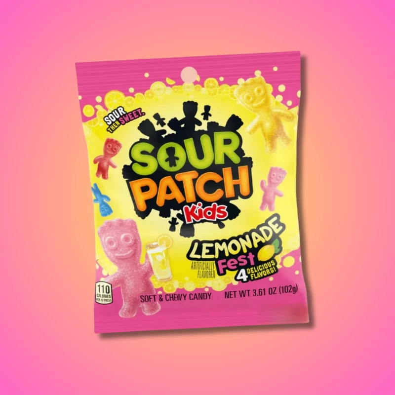 Sour Patch Kids Lemonade Fest vegyes gyümölcsös savanyú gumicukor 102g 