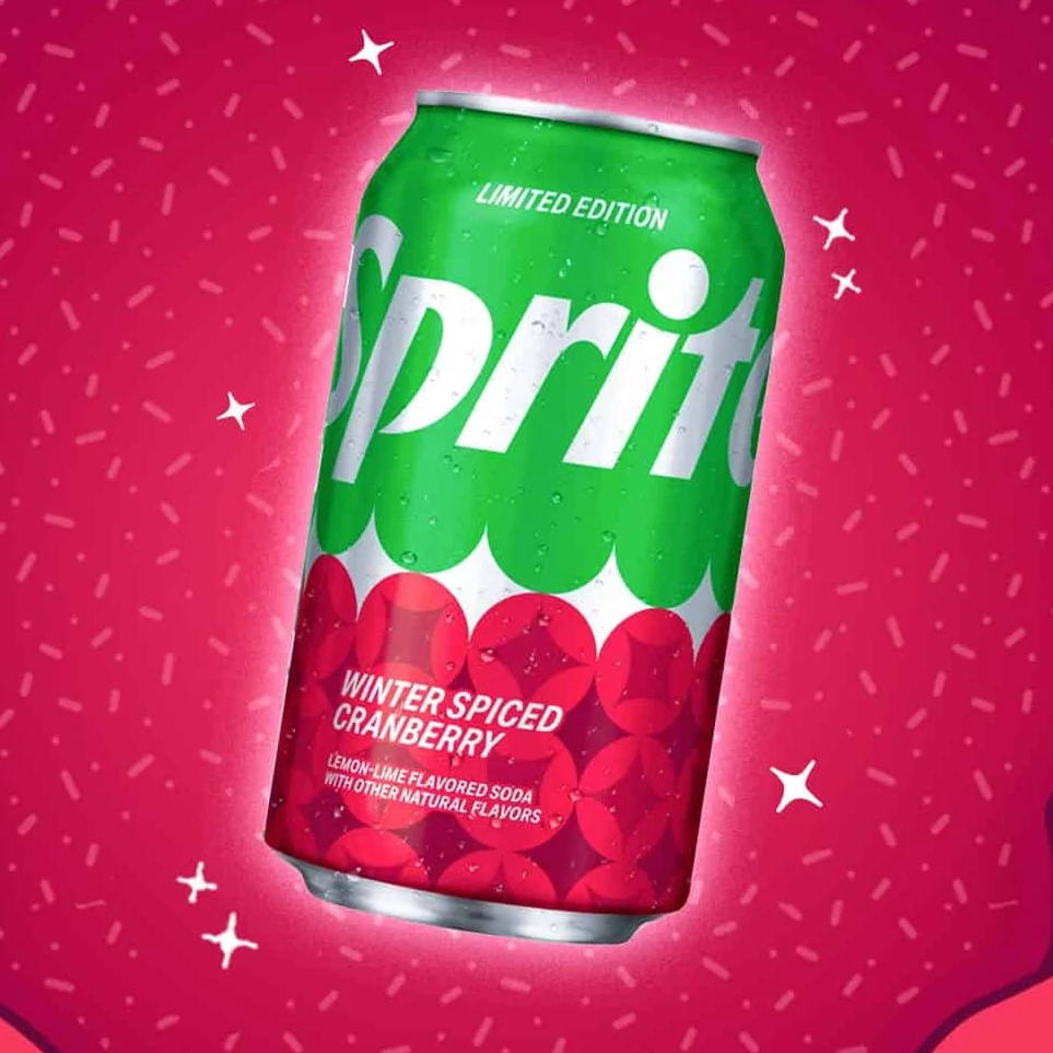 Sprite Winter Spiced Cranberry áfonya ízű Amerika szénsavas üdítőital 355ml