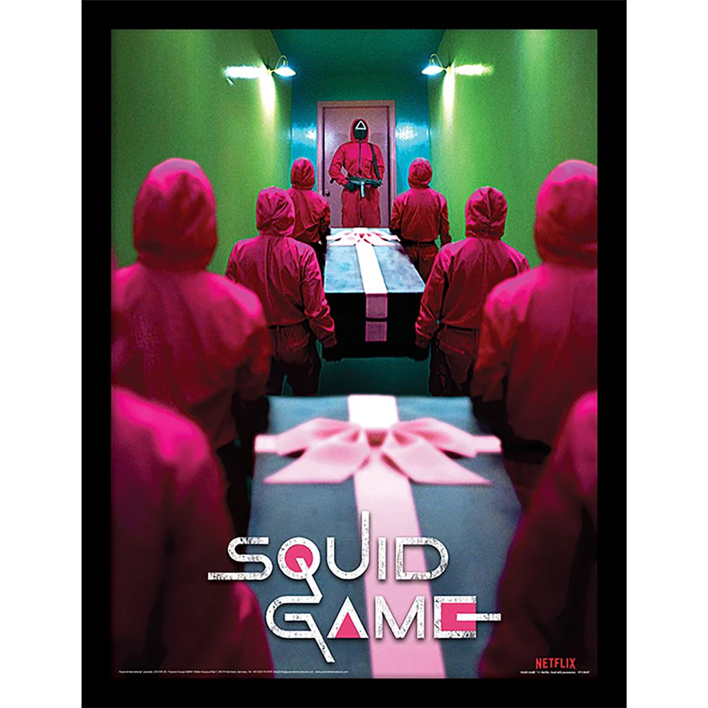 Squid Game - Koporsók keretezett poszter
