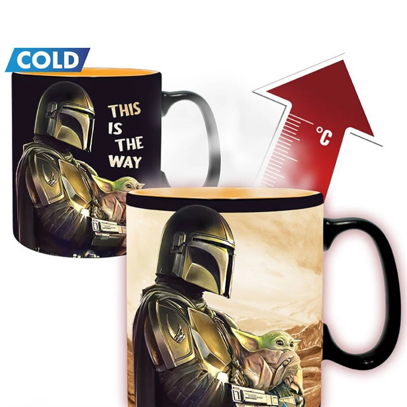 Star Wars The Mandalorian hőre változó mágikus bögre