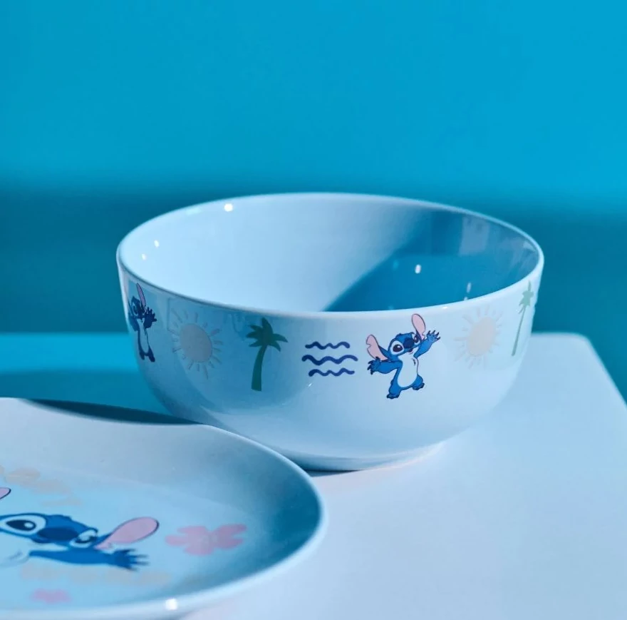 Stitch kék műzlistál 