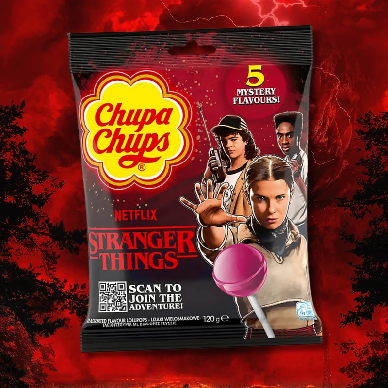 Chupa Chups Stranger Things 5 ízű nyalóka csomag 120g - MegaBest