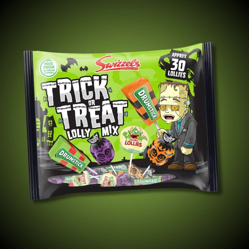 Swizzels Halloween gyümölcsös nyalóka mix 330g