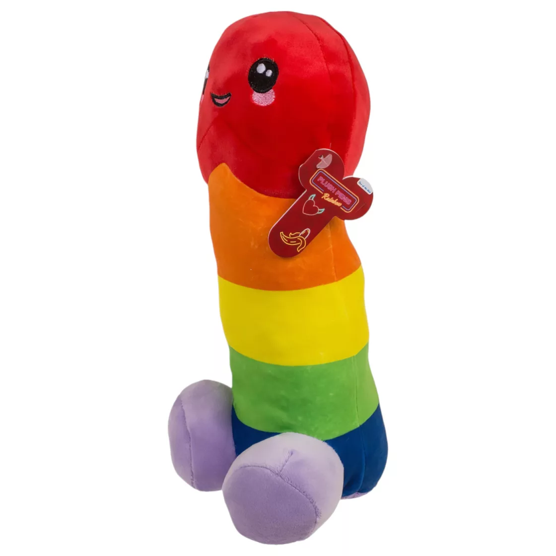 Szivárványos plüss pénisz 30cm