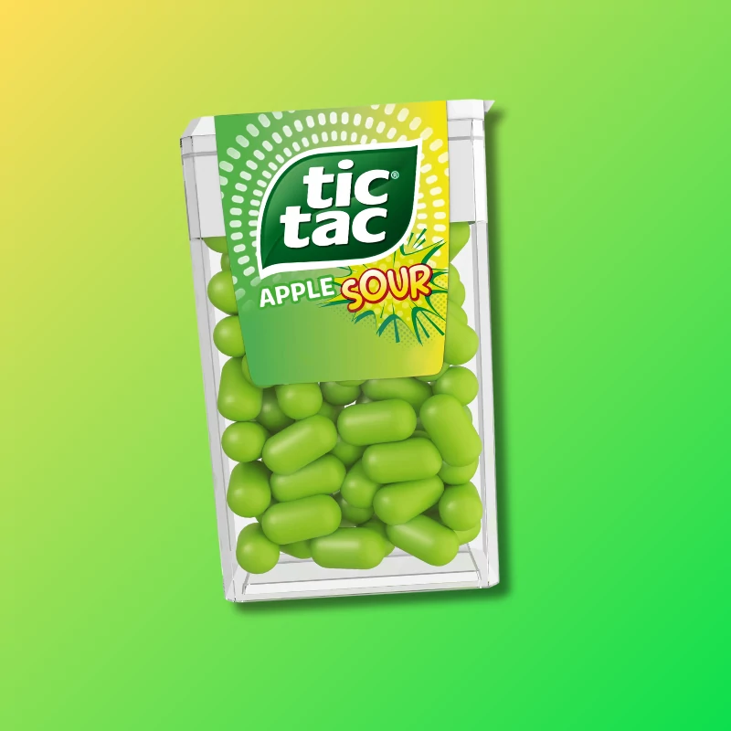 Tic Tac Apple Sour alma ízesítésű savanyú cukorka 18g