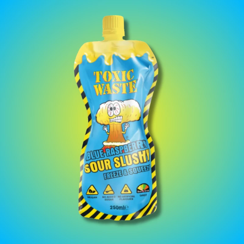 Toxic Waste Blue Raspberry Sour Slushy kékmálna ízű savanyú jégkása 250ml