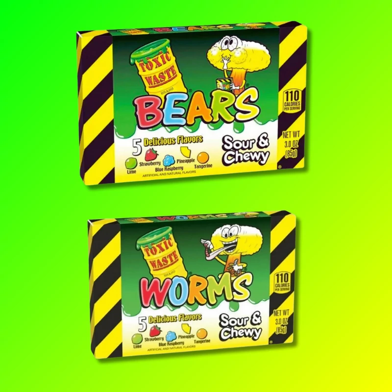 Toxic Waste csomag Worms és Bears extra savanyú gumicukor 2x85g