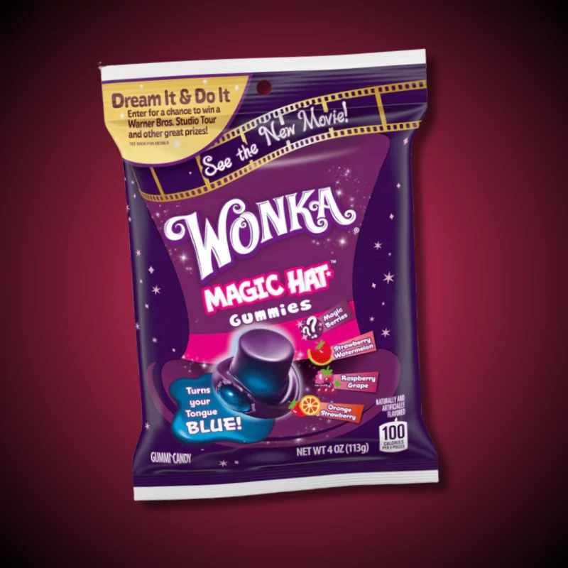 Wonka Magic Hat kalap formájú gyümölcsös gumicukor egy misztikus ízzel 113g